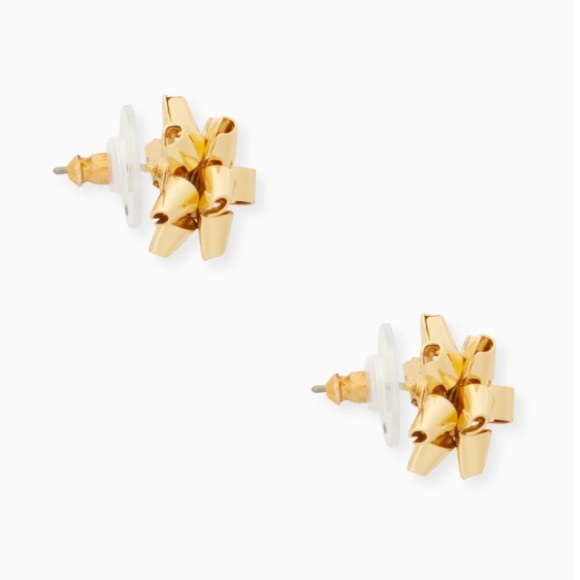 Kate Spade ♠️ NWT Gold Bow Stud Earrings - Picture 4 of 5